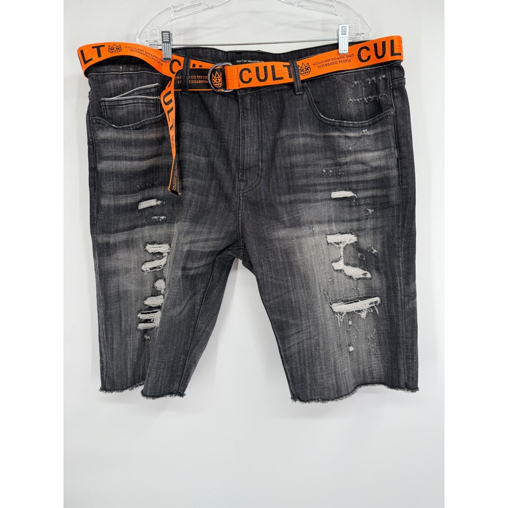 Rocker Stretch Short CULT OF INDIVIDUALITY Men's Black Denim Shorts NWT Sz 44